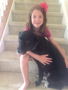 child and dog