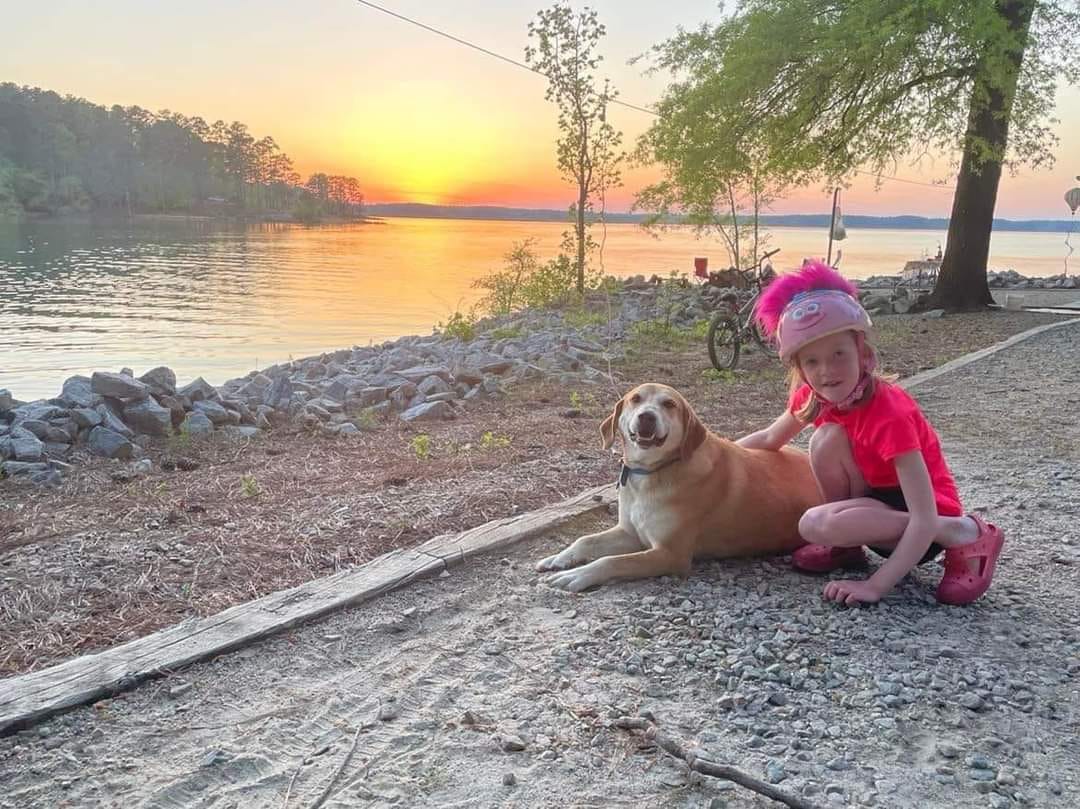 child and dog